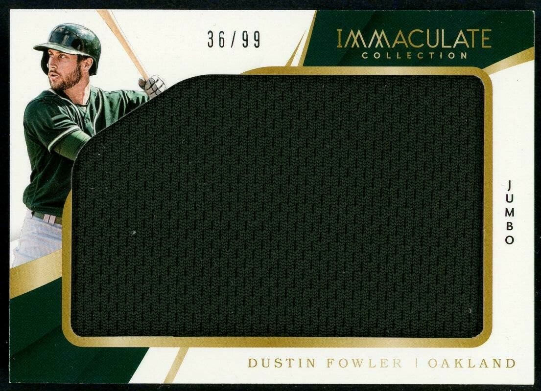 2018 Dustin Fowler Panini Immaculate Jumbo Patch #IJ-DF /99