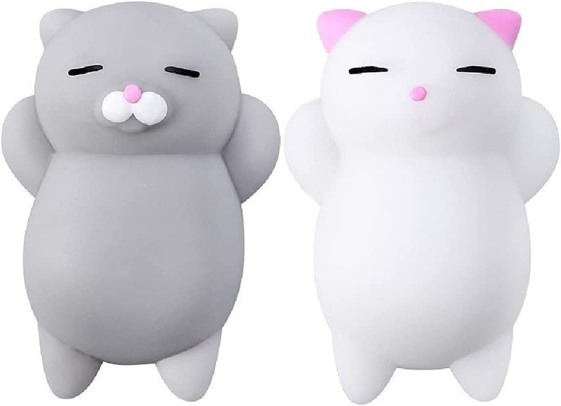 Squishy Cat Set - 2 Soft Silicone Kawaii Kitties Top Stress Relief Toy 2023 Uniq