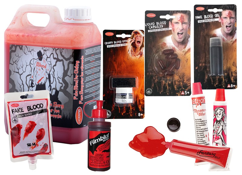 Verschiedene Kunstblut Theaterblut Zauberblut Blutkapseln Effektblut Filmblut