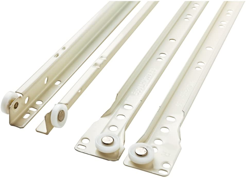 Bottom Mount Drawer Slide Drawers Stay Firmly Closed Alloy Steel White NEW