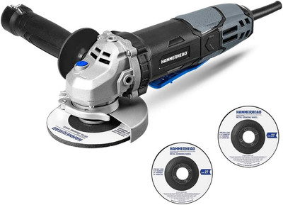 Hammerhead 6-Amp 4-1/2 Inch Angle Grinder with 3 Pcs Grinding Wheel   HAAG060