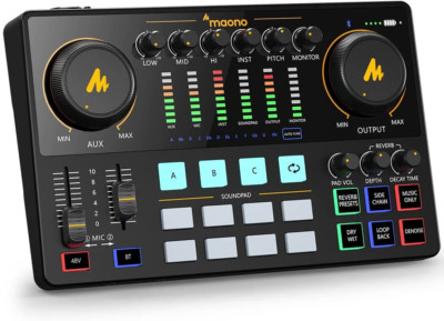Podcast Production Studio Audio Interface for Podcast Recording, Streaming