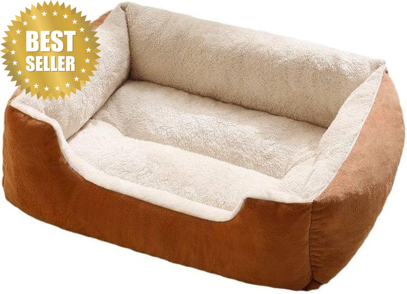 Plush Cuddler Dog Bed, Washable Rectangle Pet Bed for Dogs & Cats- 60 * 45Cm