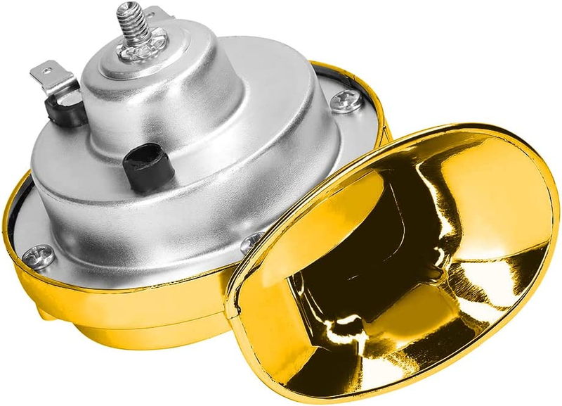 300DB Super Loud Train Horn, 2PCS Car Air Electric Snail Double Horn, 12V Waterp