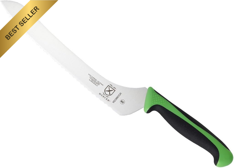 Millennia Offset Bread Knife, 9-Inch, Green