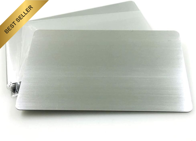 304 Stainless Steel Thick 0.5Mm Metal Business Cards Blank Tablet 86X54Mm Pack o
