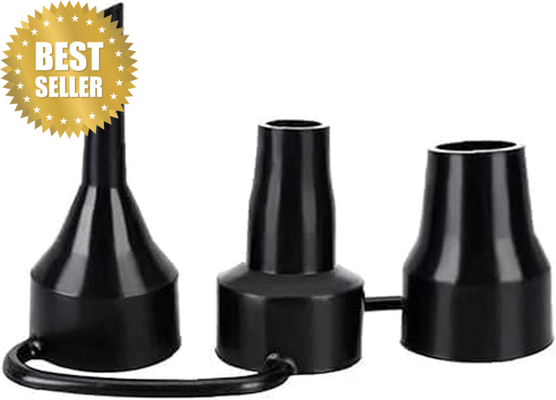 3 Sizes Black Air Pump Replacement Nozzles, Plastic Pump Nozzles,Inflatable Pump
