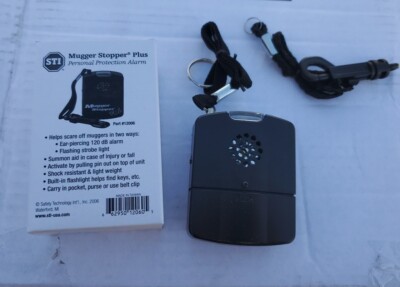 Mugger Stopper Plus Flashing Strobe Light  120dB Personal Protection Alarm 12006