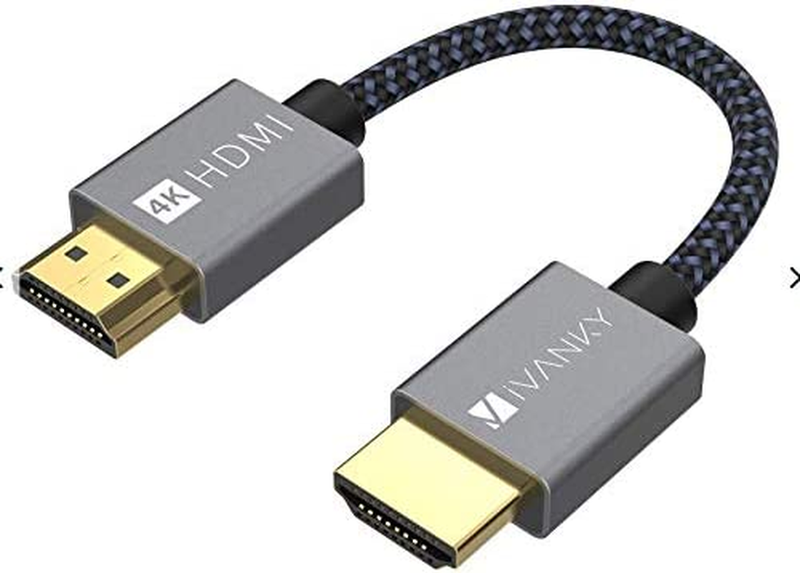 Short HDMI Cable 4K 0.5 Ft, 18Gbps High Speed HDMI 2.0 Cable, 4K HDR, HDCP 2.2/1