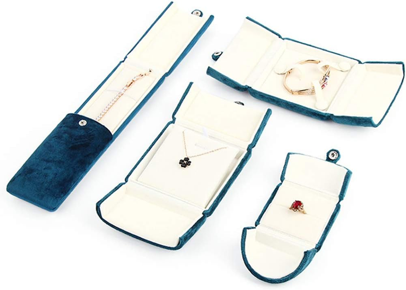 Velvet Pendant Box Jewelry Gift Box Couple Engagement Ring Earring Jewelry Displ