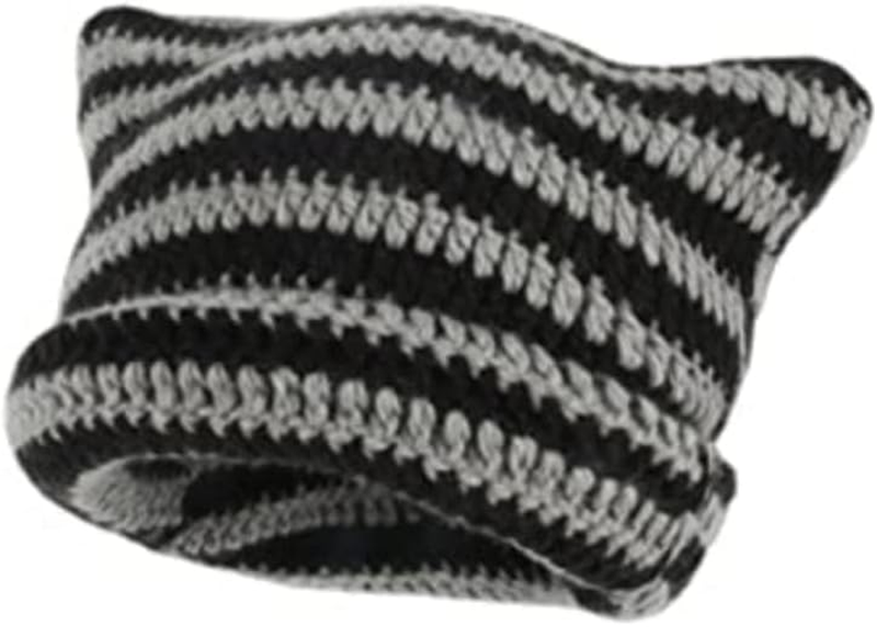 Crochet Hats for Women Cat Beanie Vintage Beanies Women Fox Hat Grunge Accessori
