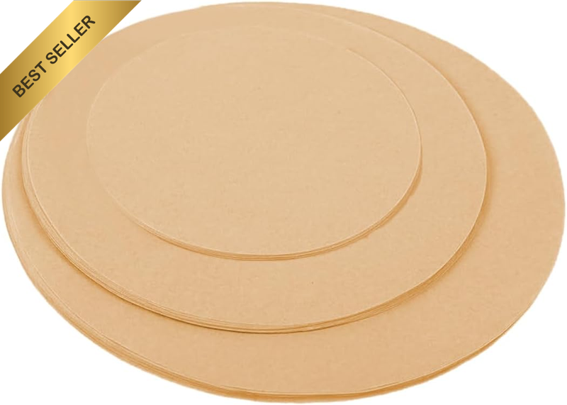 150 Sheets round Baking Parchment Paper, 6X6, 8X8, 10X10 Inch Sizes, Non-Stick P