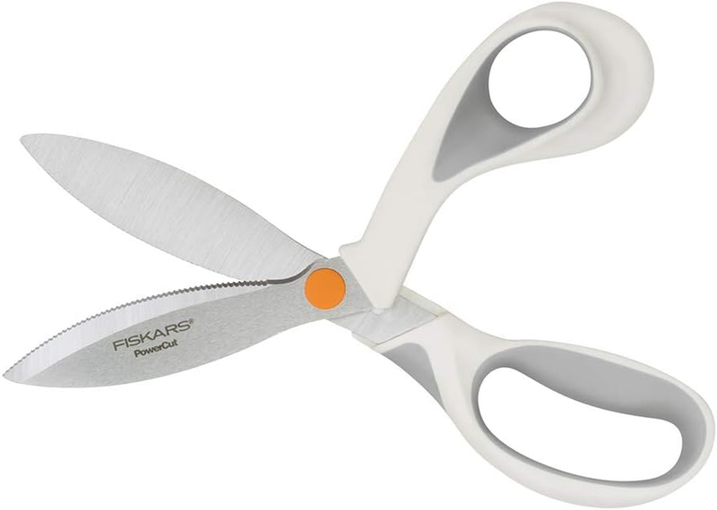 Softgrip Powercut Fabric and Mixed Media Scissors - 8" Heavy Duty Scissors for F