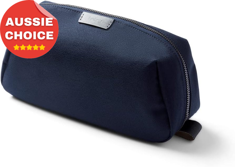 Navy Dopp Kit Toiletry Bag Travel Organizer Grooming Essentials