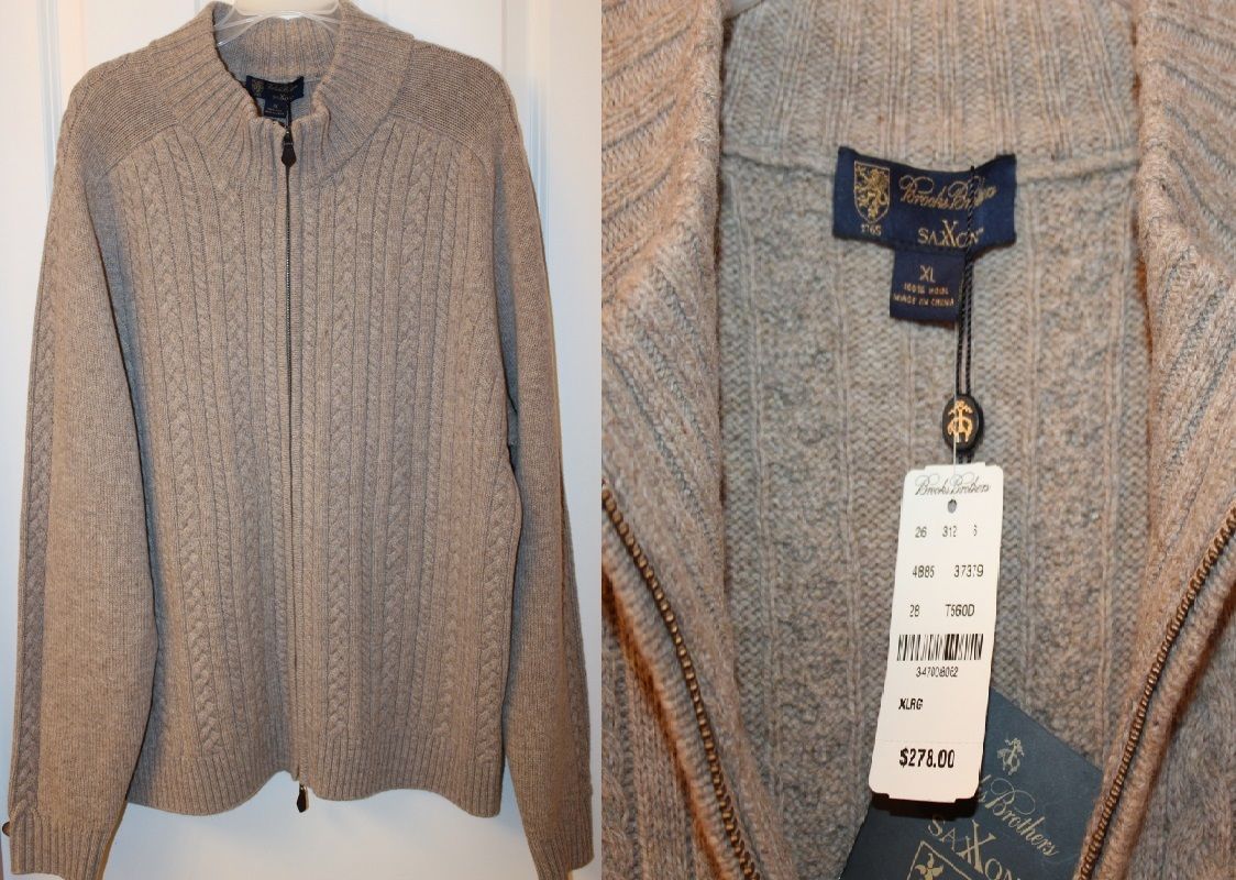 100% Wool Cardigan Sweaters for Men