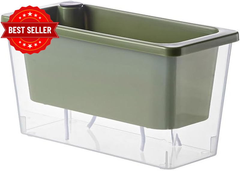 Self-Watering Square Planter for Indoor Gardening, Balcony Vegetable Pot with Ab