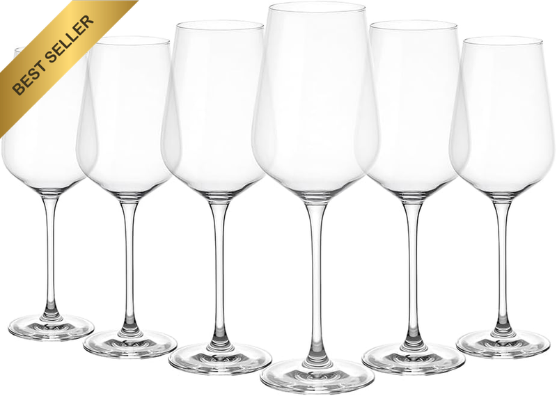Barossa White Wine Glasses Set of 6, 540Ml Crystal