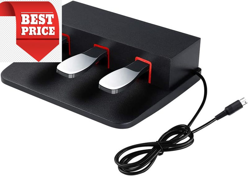 3-Pedal for Digital Keyboard Piano, Three Pedal Unit for Yamaha P85 P95 P48 P105