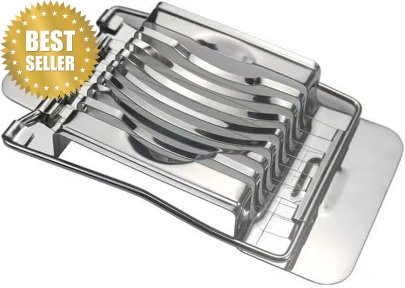 Stainless Steel Egg Slicer, 14.2Cm X 8.3Cm, 54G, Multi-Wire Cutter for Hard Boil