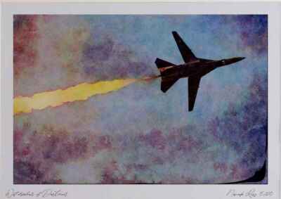 661084 Australian Air Force, General Dynamics F.111 Torching Fuel Watercolour P
