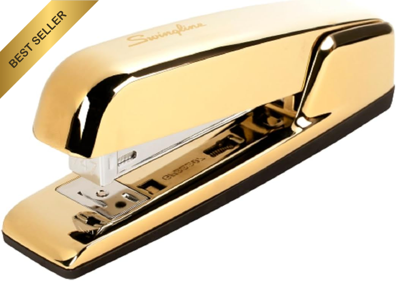 Stapler, 747, Manual, 25 Sheets Capacity, Business, Desktop, Gold Metallic (S707