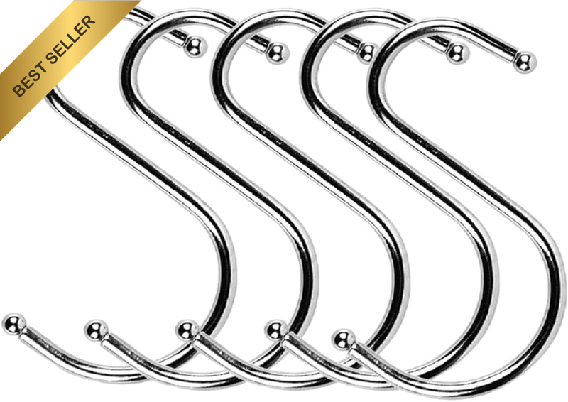 Stainless Steel S Shape Hooks Kitchen Hanger Rack Clothes Hanging Plant Holders