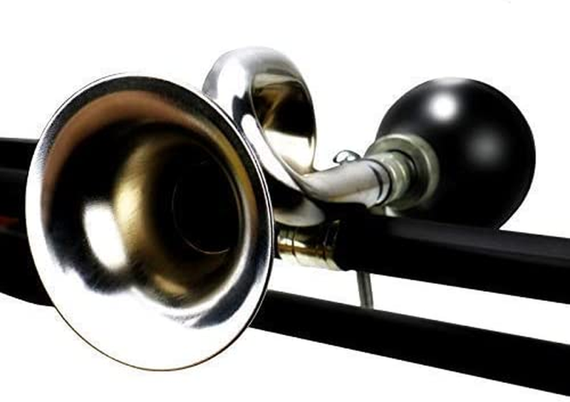 Bike Horn for Adults Classic Bugle Horn Metal Squeeze Clown Horn for Golf Cart,