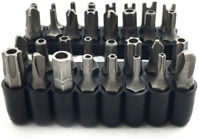 - Tamper Proof 33Pc Security Bit Set Phillips Torx Hex Star Spanner Screwdriver 