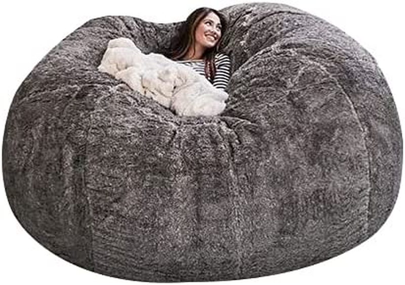 Cover,chair Cushion 7ft Giant Fur Bean Bag Cover Living Room Furn