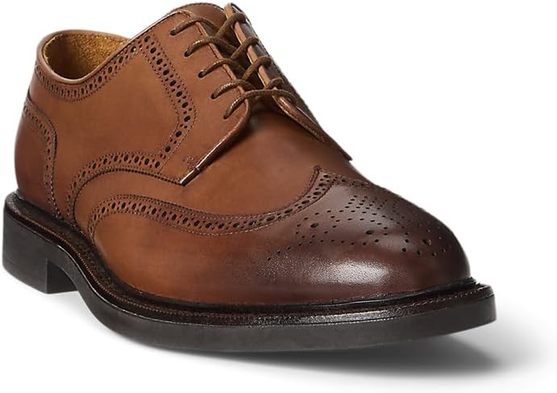 Polo Ralph Lauren Mens Asher Leather Wingtip Shoe