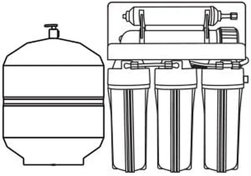 Replacement Universal Filter Set with 75 GPD Membrane for Standard 5 Stage RO Sy