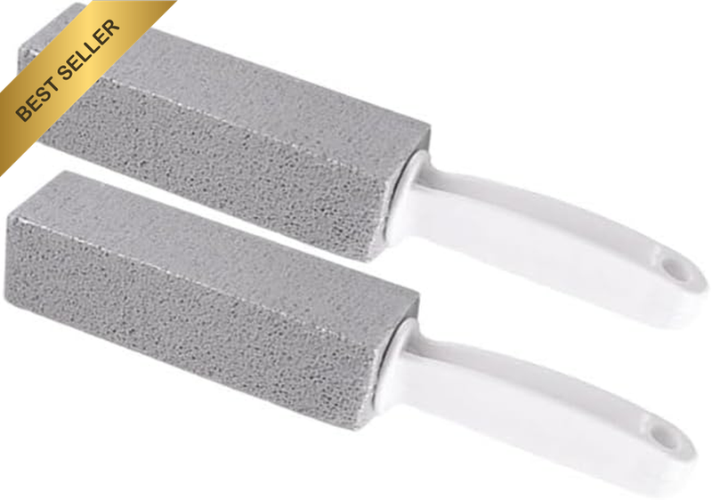 2 Pack Pumice Cleaning Stone with Handle, Toilet Bowl Cleaner Stains and Hard Wa