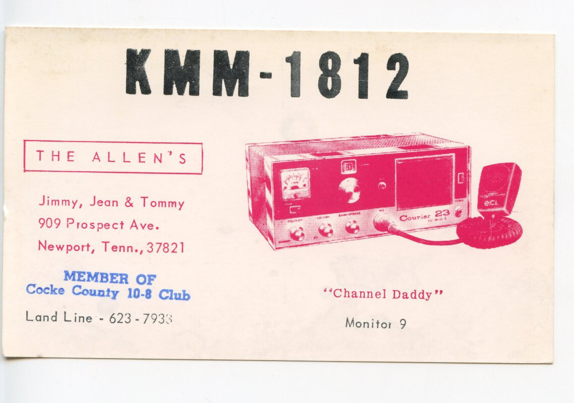 Newport Tennessee CB QSL Ham Radio Card Postcard Jimmy Allen