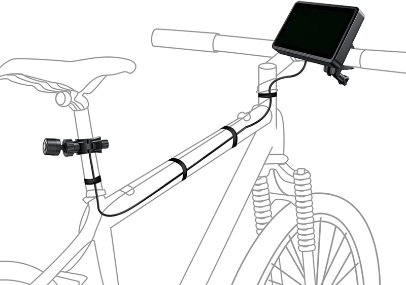 Handlebar Bike Mirror, Bicycle Rear View Camera with 4.3'' HD Vision Function