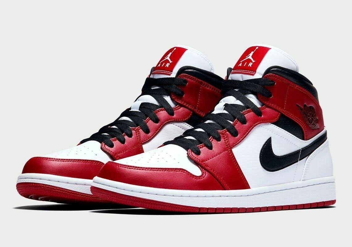 jordan aj 1 mid red and white