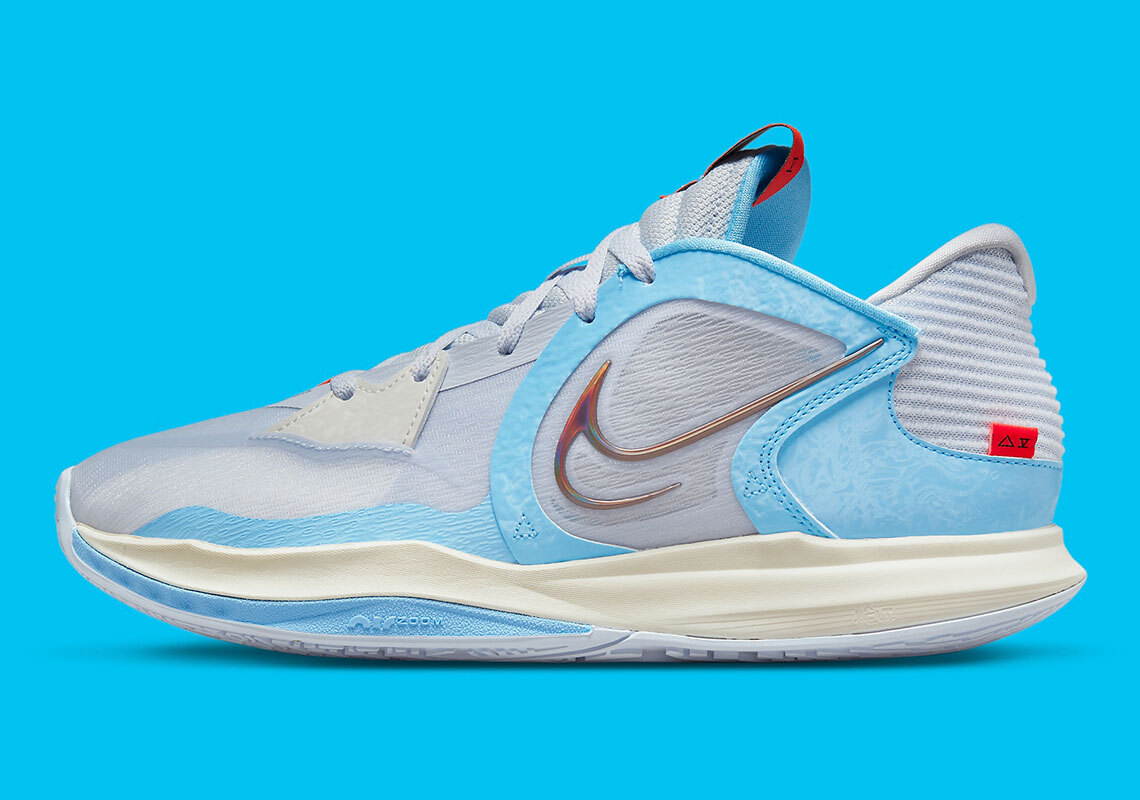 

Мужские баскетбольные мячи Nike Kyrie Irving Low 5 Nets Grey Blue Chill DJ6012-003, Серый, Nike Kyrie 5