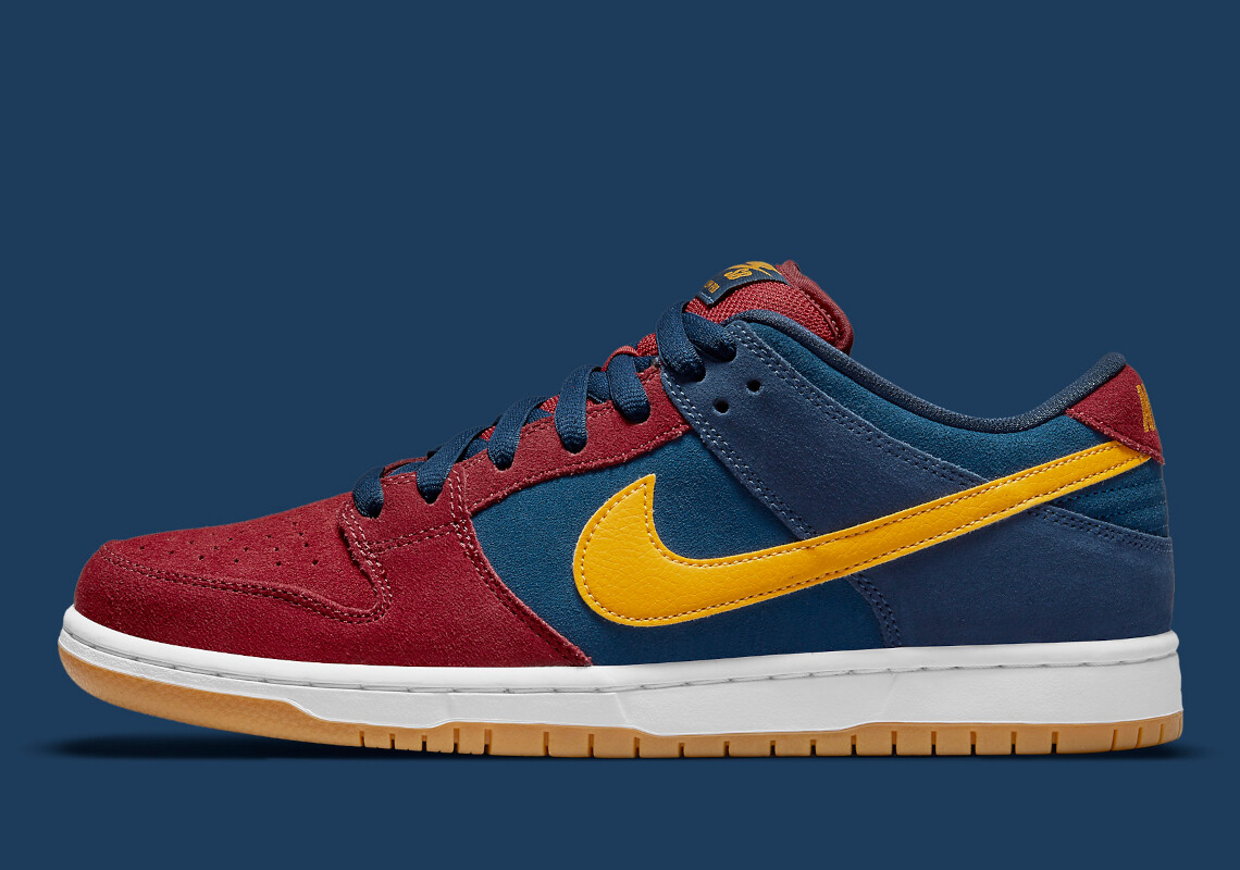 Мужские кроссовки NIKE SB DUNK LOW BARCELONA DJ0606-400 US6-12, Красный, Nike Sb Dunk Low