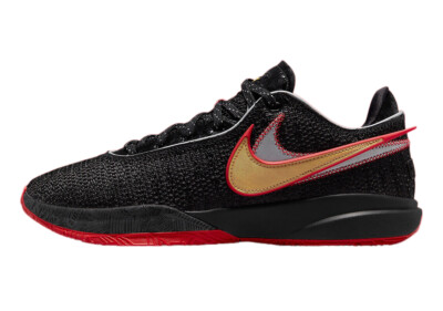 Мужские кроссовки Nike Lebron XX Black/Black-University Red (DJ5423 001)