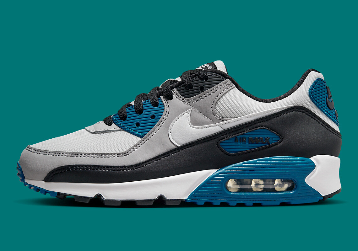 Nike Air Max 90 Industrial Blue Дымчато-серый Черный белый FB9658-002 sz 8 Мужские