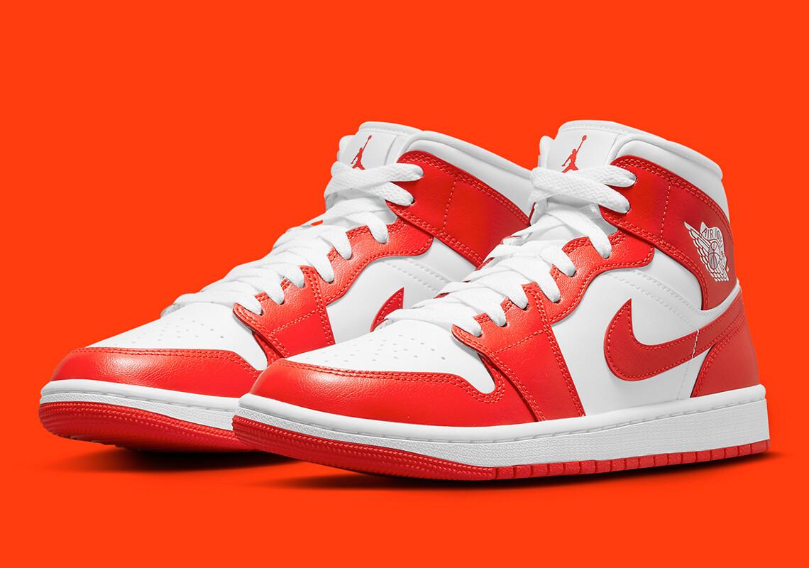 Nike Air Jordan 1 オレンジ/ホワイト Nike Air Jordan 1 Mid Syracuse (W) Size 11.5 BQ6472-116
