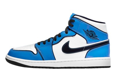 Мужские кроссовки Jordan 1 Mid SE Signal Blue/Black-White (DD6834 402)