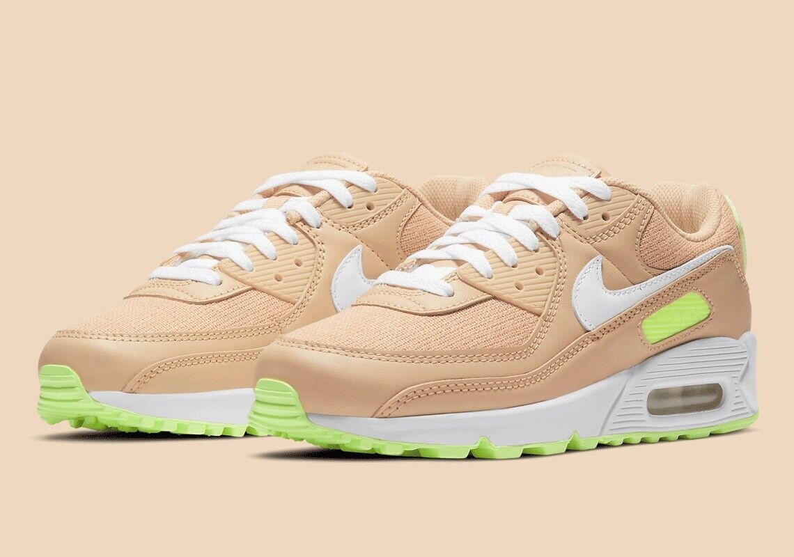 

Женские кроссовки Nike Air Max 90 Sesame Beige Brown Summit White DD9677-200 sz 7.5 Retro, Бежевый, Nike Air Max 90