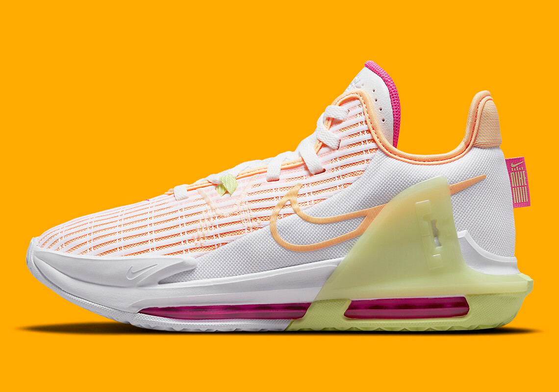 Nike LeBron James Witness VI 6 White Lemon Twist Orange