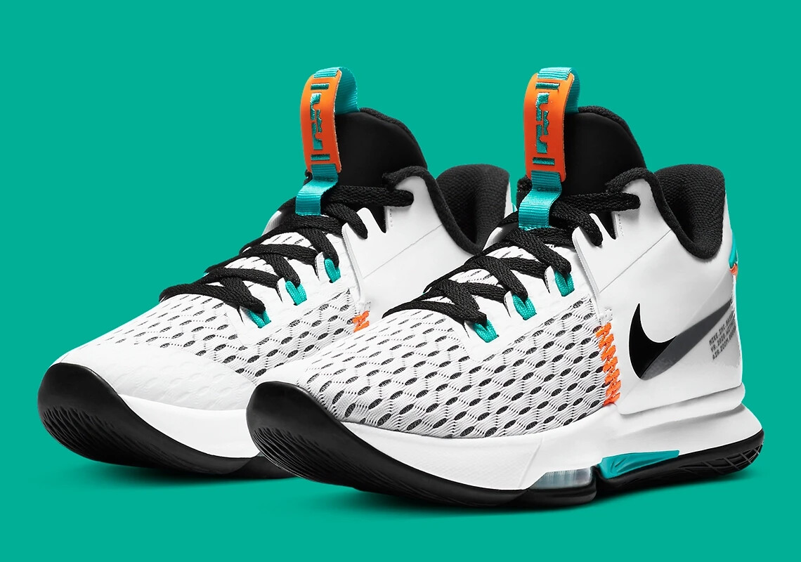 新品 NIKE ナイキ レブロン ウィットネス 5 CQ9380 白 バスケ NEW Nike Lebron Witness 5 Shoes White Black Jade CQ9380 100