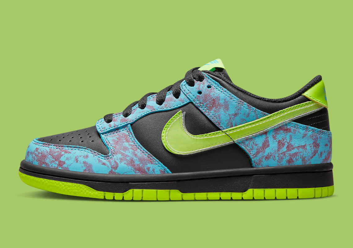 

Кроссовки Nike Dunk Low SE Acid Wash Blue White Yellow Volt DV1694-900 GS Size, Синий, Nike Dunk Low