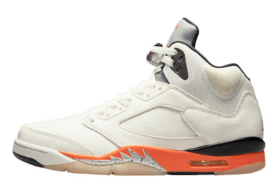 

Мужские кроссовки Jordan 5 Retro Shattered Backboard с парусом/оранжевым цветом (DC1060 100), Sail/orange blaze