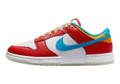 

Мужские кроссовки Nike Dunk Low QS Fruity Pebbles Habanero Rd/Laser Blue-Wht (DH8009 600), Habanero red/laser blue-white