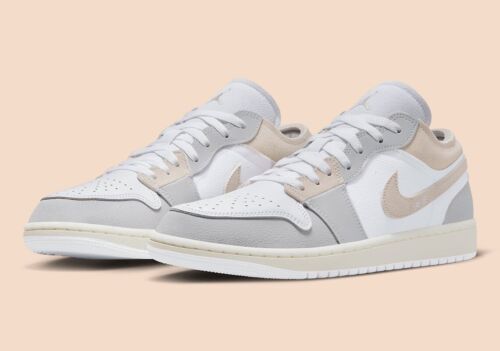 Nike Air Jordan 1 Low SE Craft Inside Out Grey White Shoes Nike Air Jordan 1 Low SE Craft Inside Out Grey White Shoes