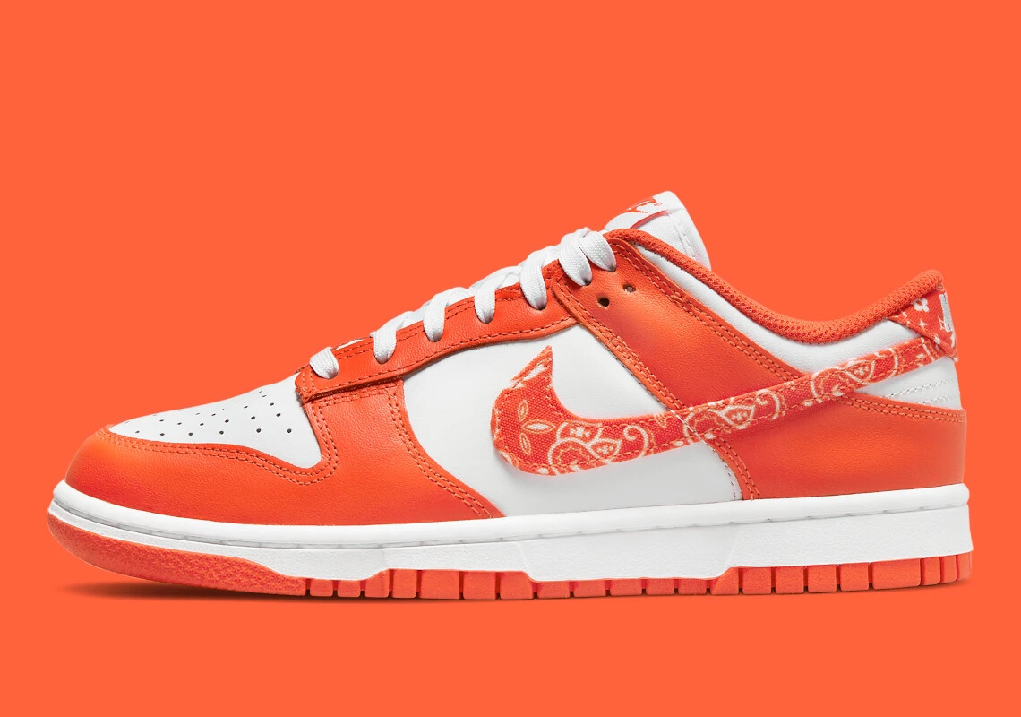

Пакет Nike Dunks Low Essential Paisley (женский размер 9), оранжевый DH4401-103, Nike Dunk Low