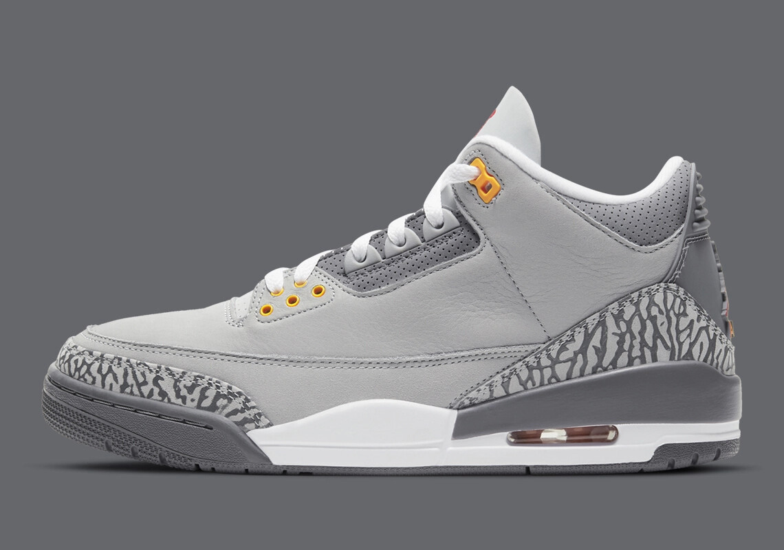 

Мужские кроссовки Nike Air Jordan 3 Retro Cool Grey 2021 CT8532-012, новые, Серый, Air Jordan 3